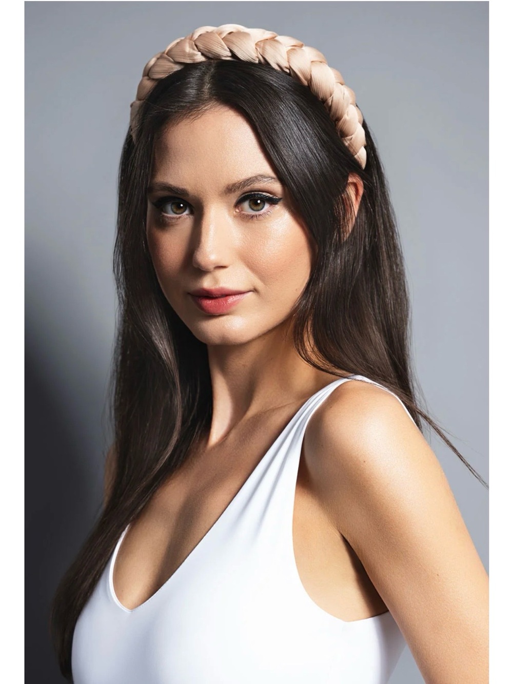 The Hair Edit Tresse Braided Fabric Headband NWT